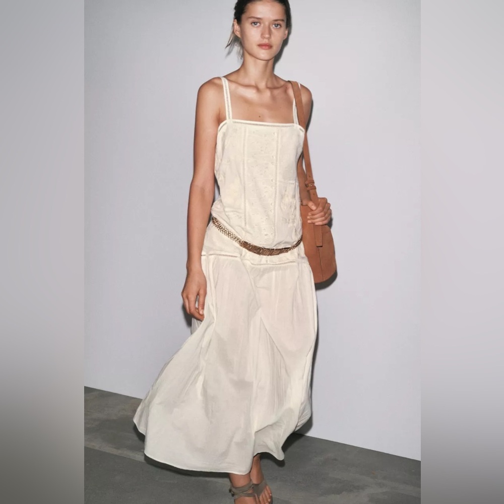 Zara Cream Maxi Sundress